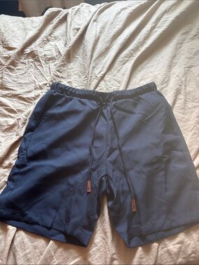 SHEIN Navy Blue Athletic Drawstring Shorts